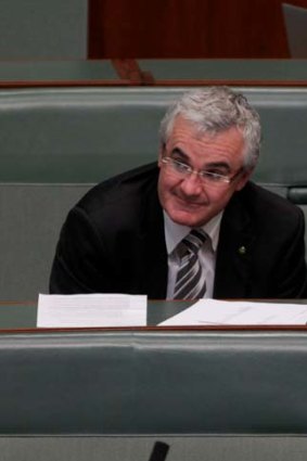 Deal or no deal? ... Tasmanian independent Andrew Wilkie makes it clear that his minority-government agreement is with Julia Gillard not Labor.