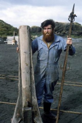 Ken Simpson on Macquarie Island in the 1960s.