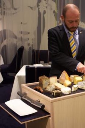 The cheese trolley at Restaurant Arras.