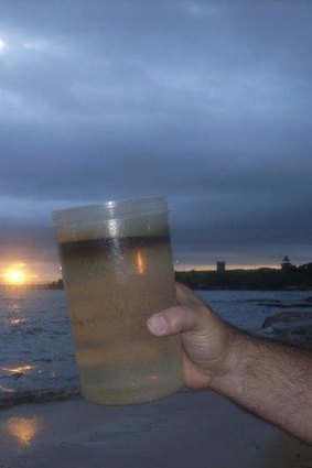 'Oily water': The spill from Caltex's Kurnell Refinery into Botany Bay.