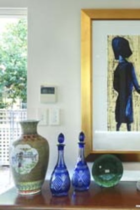 The residence is home to an eclectic collection of artworks.