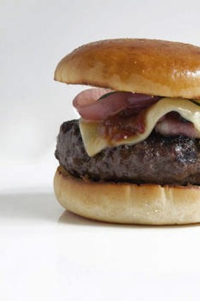 David Blackmore's full-blood wagyu hamburger from Rockpool Bar & Grill.