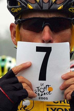 Tainted career ... Armstrong after he ‘won’ a record seven straight Tours de France while doping.