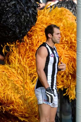 A standout: Collingwood's Travis Cloke grabbed 14 marks, six of them contested, against Richmond.