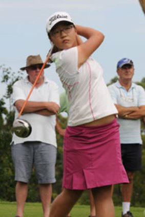 Rising star ... Lydia Ko, 13, showed her talent to finish second yesterday.