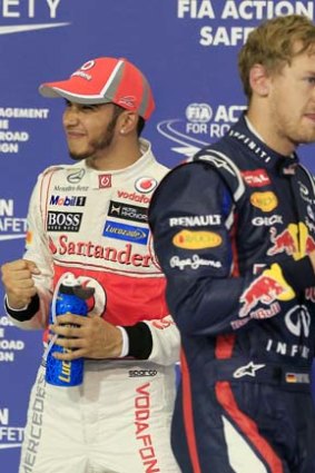 Lewis Hamilton, left, and Sebastian Vettel.