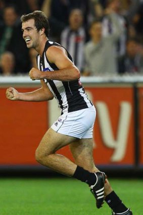 Old head, young shoulders ... Collingwood’s Steele Sidebottom has already accumulated plenty of big-match experience during his short career.