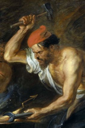 Vulcan, detail from a painting by Rubens.