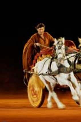 Epic: Live horses in the Sydney production of <i>Ben-Hur</i>.