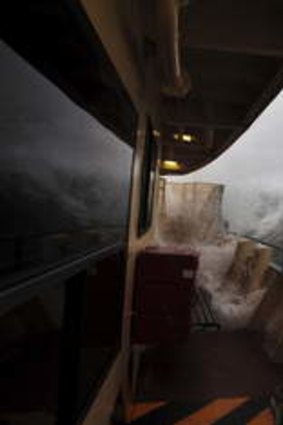 Other parts of Sydney were also struck by violent weather. Passengers aboard the Manly ferry contended with gale force winds and heavy seas as the low pressure system made its way south.