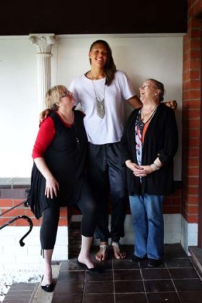 Liz Cambage with her mother and grandmother.