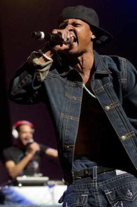 Chris Kelly of Kris Kross performing at the So So Def 20th Anniversary Concert.