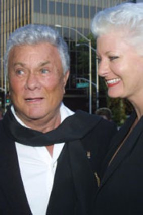 Tony Curtis and his fifth wife Jill, in 2002.