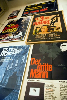 Screen gem ... a display of posters in the Third Man Museum.