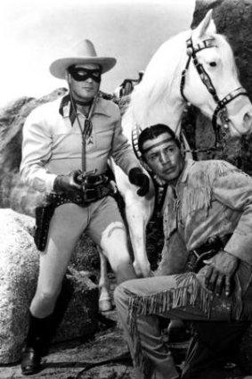 Clayton Moore as the Lone Ranger and Jay Silverheels as Tonto in the original TV series.