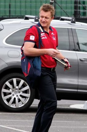 Melbourne coach Mark Neeld before Monday's board meeting.