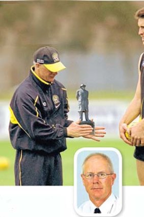 Guided by Lombardi: David Wheadon (main and inset) with Tiger Brad Ottens during his time at Tigerland. Digitally altered image.