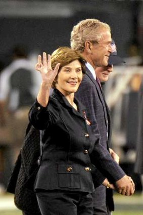 Former US president George W. Bush and former first lady Laura Bush in 2011.