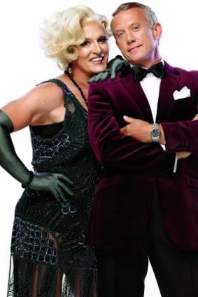 Change of pace: Simon Burke (right) and Todd McKenney in <i>La Cage Aux Folles</i>.