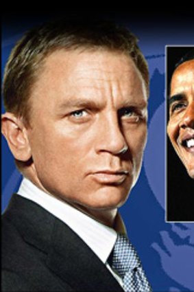 Daniel Craig, and inset, Barack Obama.