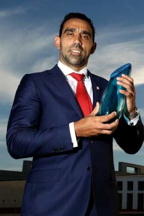 Adam Goodes after being announced as the 2014 Australian of the Year on Saturday.