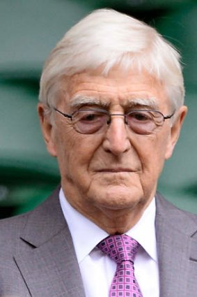 Sir Michael Parkinson at Wimbledon after being diagnosed with prostate cancer.