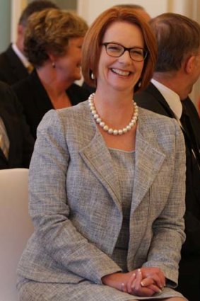A fresh start: Julia Gillard during the swearing-in ceremony.
