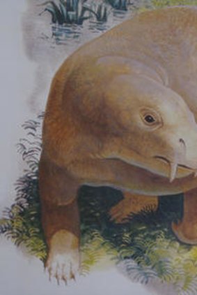 An artist's impression of the dicynodont, a mammal-like reptile.