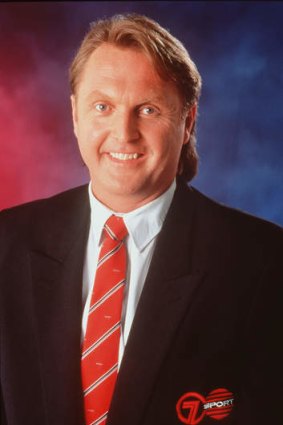 Neil Brooks as a Seven sports commentator in 1997.