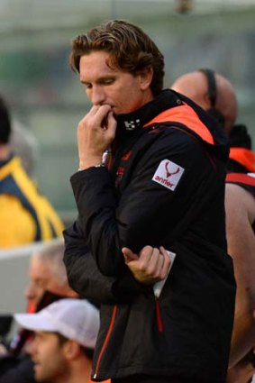 James Hird sees a big defeat approaching at the MCG.