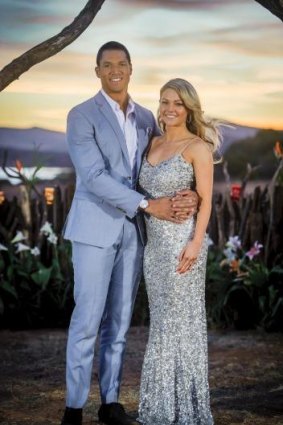 It's over: The Bachelor, Blake Garvey, and Sam Frost.