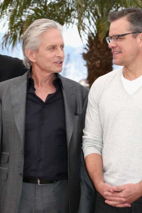 Michael Douglas and Matt Damon, Cannes.