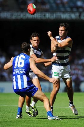 Jimmy Bartel had the final say in it; round 2, Geelong v North Melbourne.