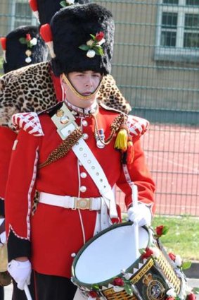 Loved his job: Drummer Lee Rigby in action.