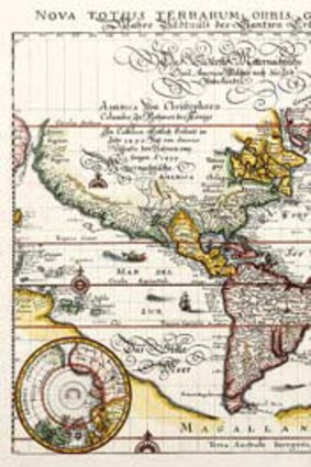 Golden age of mapmaking &#8230; Louis Kissajukian's latest catalogue includes Merian's World Map With Terra Australis Incognito (1646).