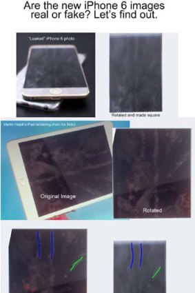 An image posted on Reddit suggesting the latest round of iPhone pictures were faked.