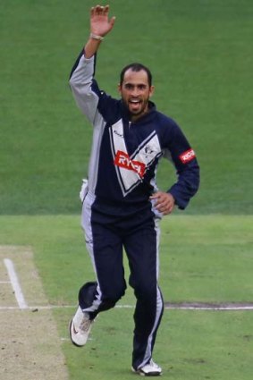 The start of something? Fawad Ahmed, the Pakistani-born leg-spinner, looks the goods for higher honours if he can get hold of Australian citizenship.