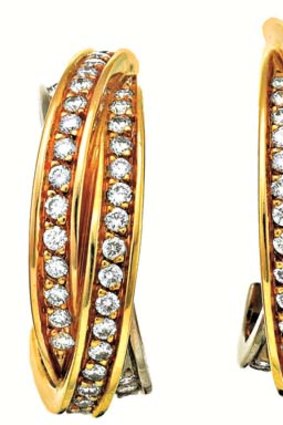 An entry-level pair of diamond ''trinity'' Cartier earrings sold for $5040 in June last year.
