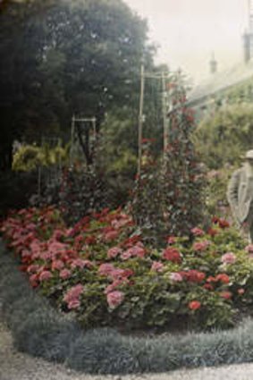 Monet outside his house at Giverny in 1921.