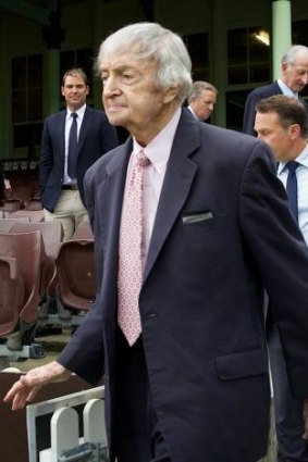 Small steps: Health permitting, Richie Benaud is expected to have a commentating role in the Sydney Test against India.