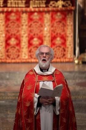 Depressed by battle over gay clergy ... Archbishop Rowan Williams addresses the ninth inauguration of the General Synod in London.