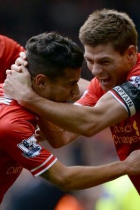 Box seat: Liverpool have the destiny of the English Premier League title in their own hands. 