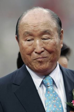 The Reverend Sun Myung Moon in 2007.  He died on Monday.