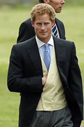 En route: Prince Harry.