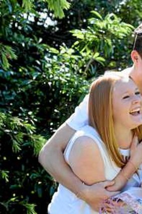 In safe hands: Sarah Apps, right, and friends Bronwyn Kettle and Dylan Browne are heading to Fiji for schoolies.