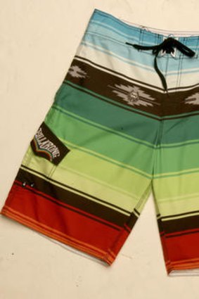 Boardshorts made from recycled water bottles.