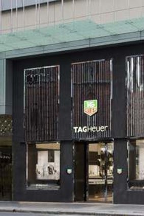 TAG Heuer's new store on the corner of Edward and Elizabeth streets, Brisbane.