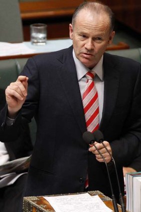 Minister for Finance and Deregulation Lindsay Tanner in Parliament.