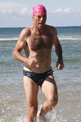 Dip in the sea: Tony Abbott.