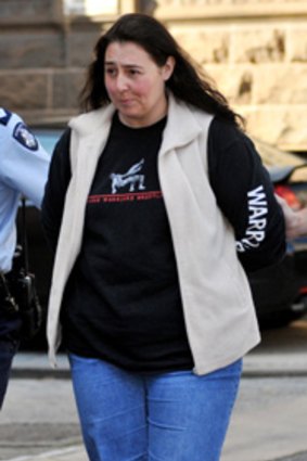 Barbara Renee Case leaves the Bendigo Magistrates Court.